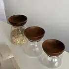 Glass Storage Jar Coffee Canister Coffee Bean Container Tea Storage Jar Food