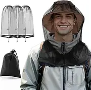Mosquito Head Net - Mosquito Net for Head - Mosquito Netting for Gardening, Fishing, Hiking with 1 Storage Bag
