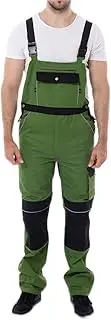 [WORK IDEA] Men's Bib Overalls for Men Work Overalls Breathable and Workwear with Knee Pad Pockets, WL Size