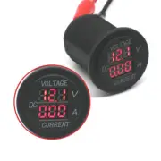 LED Digital Display Voltmeter Auto Motorcycle Voltage Volt Gauge Panel Meter 12V