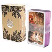 Newest Oak Ash Thorn Three Trees Tarot With Booklet Gilded Edge Nature Plant Tarot Size 12*7cm Card Children's Christmas Gifts Light Grey