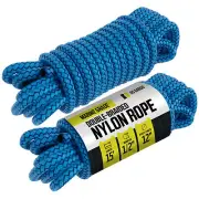 DC Cargo Mall 2 Marine-Grade Double-Braided Dock Lines | 1/2” X 15’...