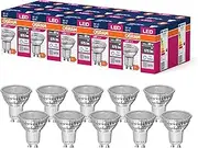 OSRAM LED Star Value PAR16 LED Bulb for GU10 Base Reflector Lamp GL 575 Lumens Daylight White (6500K) Replacement for Conventional 80W Incandescent Bulbs Non-Dimmable Pack of 10