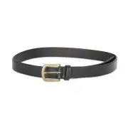 Ben Sherman Men's Leather Pin Buckle Waist Casual Fashion Belt Black - Black