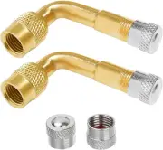 2Pcs Valve Extension 90 Degree, Tyre Valve Extension Adapter Valve Stem Adapter