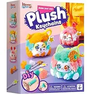 Klever Kits DIY Plush Keychain Making Craft, DIY Arts & Craft Set with 3 Models, Create Your Own Stuffed Keychain for Boys and Girls Ages 6 7 8 9