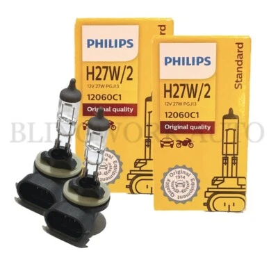2 x Philips 881 H27W/2 OEM Factory Standard Replacement Fog Light Bulb 27W 12060
