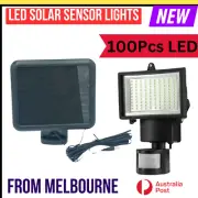 100 LED Solar Sensor Lights Outdoor Motion Detection Light Security Garden Flood