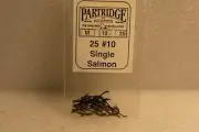 PARTRIDGE SINGLE SALMON SZ 10 QTY 25 HOOKS CODE M