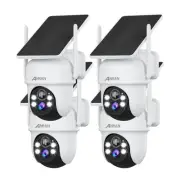 ANRAN 4MP WiFi Solar Powered Battery Security Camera Outdoor w/ AI Detecion