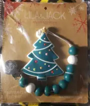 Lila & Jack Holiday Christmas Tree Pacifier Clip & BPA Free Silicone Teether