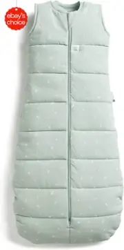 Organic Cotton Jersey Sleeping Bag 2.5 TOG Sage 3-12 Months Baby Sleep Sack