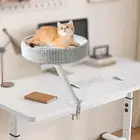 Cat Desktop Bed with Bracket Nest Bed for Gaming Tables Home Indoor Cats
