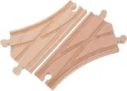 Dollhouse Train Tracks Wooden Train Track Expansion Set Creative Toy for Boys and Girls