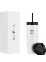 IRON °FLASK 20 oz Nomad Tumbler - WHITE - Stainless Steel Insulated