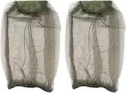 Fly Heads Net Mesh - Fine Mesh Beekeeper Hat Net | Protective Fly Face Shield with Fine Mesh Screen, Anti-Fly Hood for Beekeeping, Fishing, Outdoor Protection, Defense, Army Green, Refer to