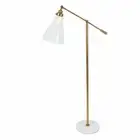 VERONA FLOOR LAMP WITH MARBLE BASE BRASS By Florabelle