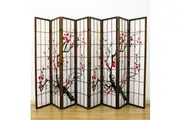 Cherry Blossom Room Divider Screen Brown 8 Panel