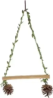GREENADSCAPE Parakeet Swing Natural Parrot Hammock for Pets Creative Design Bird Swing for Birdcages Safe and Fun Bird Supply for Parrots and Parakeets