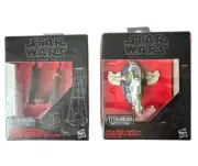2 Star Wars Titanium Series Kylo Ren's Command Shuttle & Jango Fett's Slave 1