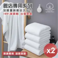 在飛比找momo購物網優惠-【HKIL-巾專家】台灣製純棉加厚重磅飯店大浴巾-2入組