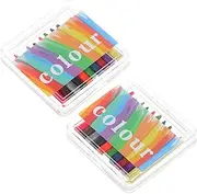 Miniature Colorful Crayon Writing Pens Set 2 Boxes of 10 Mini Crayons Each for Dollhouse Art 1:12 Scale Miniature Crayons Bright Colors