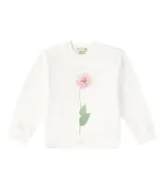 [Stella McCartney Kids] Stella McCartney Kids Floral cotton jersey sweatshirt Y 2 white