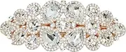 Faship Gorgeous Rhinestone Crystal Floral Hair Barrette Clip