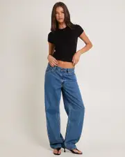 Baggy Dad Denim Jeans Own It Stone