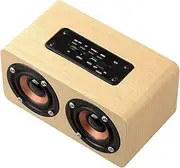 W5 Low Wood Grain Speaker 4.2 Dual Louderspeakers Super Bass Subwoofer Hands-Free with Mic 3.5mm AUX-in TF Card Light Low Multicolor207 One Size