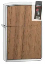 Zippo 49039 Woodchuck USA Walnut Emblem Lighter + FLINT PACK