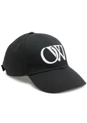 Off-white Logo-embroidered Cotton cap - Black ONE SIZE