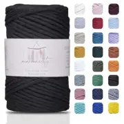 , Single Strand Macrame Cord 3 mm x 100 Yards (300 feet) 3mm 1 Skein Black
