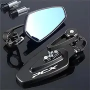 PCX 125 150 160 PCX125 PCX150 PCX160 Motorcycle Mirrors Rearview 2pcs Handle Bar End CNC Black Motorcycle Rearview Mirror(Black)