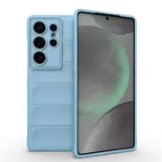 For Samsung Galaxy S25 Ultra Case, Wavy Shielding Cover, Light Blue