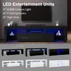 130-200cm TV Cabinet LED Entertainment Unit Stand Storage Gloss Wood Furniture