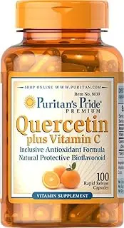 Puritan's Pride Quercetin Plus Vitamin C 1400 Mg, Supports a Healthy Immune System, 100 Count by