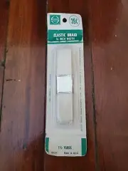 1960s *New* Steven’s Nylon Elastic Braid 1.5 Yard x 3/4” J.P. Stevens & Co.