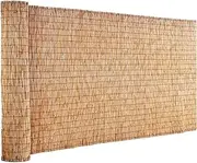 Bamboo ReedFencing Roll, Natural Balcony Privacy Fence, Garden Fence, Decorative Fences for Pool Terrace Balcony Rail Easy to Install, 2ft 3ft 4ft 5ft 6ft High(1.6 * 4m(5.2 * 13.1ft))