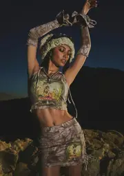 [Dolls Kill X The Mountain] Wishing On A Toadstool Skirt Set