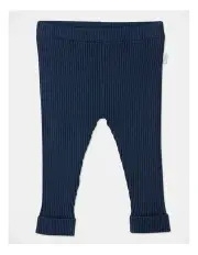 [Sprout] Essential Navy Ribbed Pants in Dark Denim