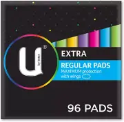 U by Kotex Extra Pads Regular with Wings 96 Count (6 X 16 Pack) - Packaging M...