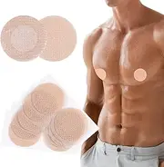 [Abeillo] Pack of 100 Disposable Nipple Covers for Men, Round Invisible Breast Plasters, Anti-Chafing Protection for Sports