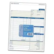 Job Invoice with Materials List, 3-Part, Carbonless, 8.5 x 11 Inches, 50 Sets
