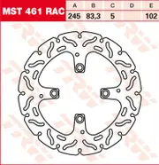 TRW Lucas Brake disc MST461RAC, rigid