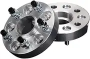 Wheel Spacer 2Pieces 20/25/30/35/40/50mm PCD 5x114.3 CB 67.1mm Wheel Spacer Adapter 5 Lug Suit For Mitsubishi Car Wheel spaers(2pieces 15mm Silver)