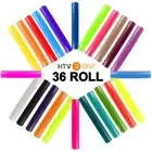 PU Heat Transfer Vinyl Rolls for DIY T-Shirts HTV Iron On Heat Press for Cutting