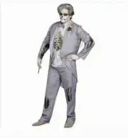 Halloween Costume Graveyard Skelton Groom MEDIUM Mens Cosplay