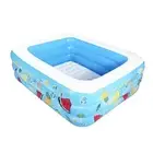 Kiddie Pool, 72"×58"×22" Inflatable Pool with Inflatable Soft Floor, Cool