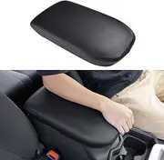JDMCAR Center Console Armrest Cover for 2025 Toyota RAV4 Accessories 2024 2023 2022 2021 2020 2019 Leather Middle Console Lid Cover Pad Protector Elbow Arm Rest Covering Car-(Black)